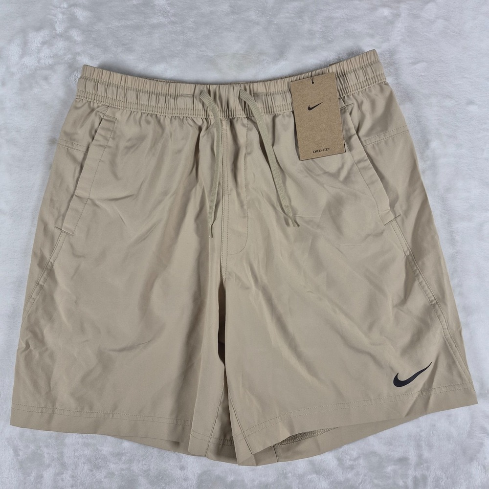 Nike Form Dri-Fit Shorts Men's Small Beige Tan Unlined Training Gym Running NWT